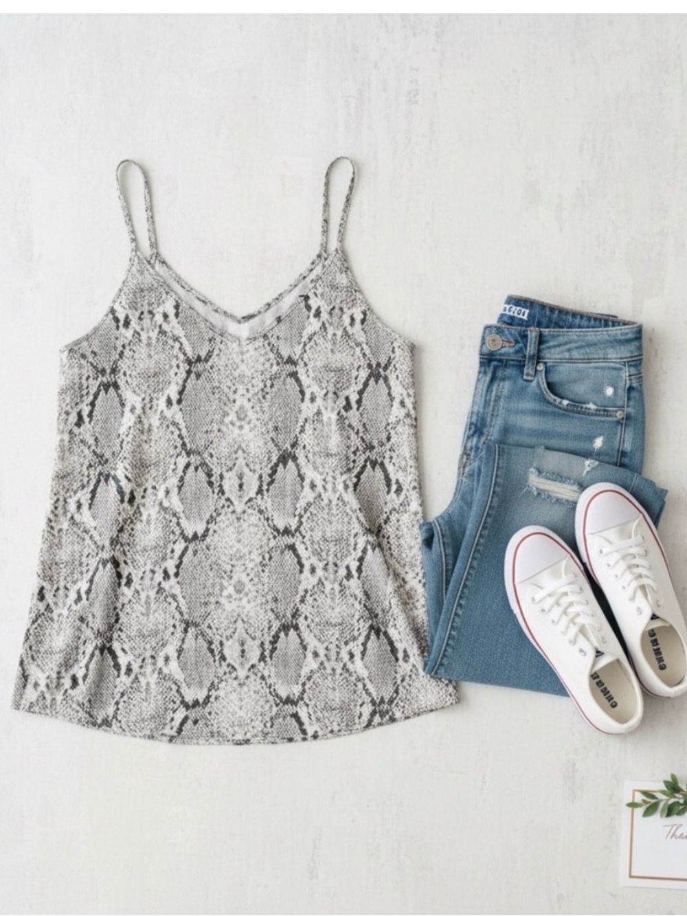 Apt. 9 Gray Snake Print Camisole -M